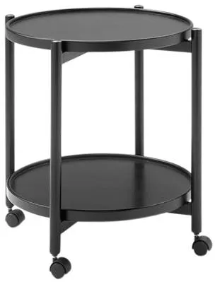 Thomsen Furniture James serving trolley - black-stained oak - Ø 50 cm