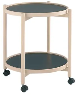 Thomsen Furniture James serving trolley - beech/melamine - natural beech - Ø50 cm
