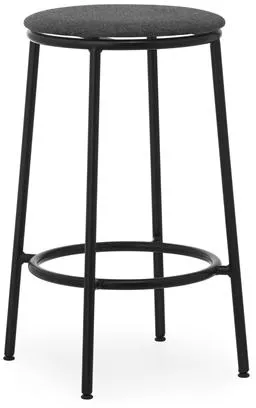 Normann Copenhagen Circa Barstool H65 Upholstered Black/MLF16 Black