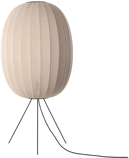 Made By Hand Knit-Wit High/Oval Floor Lamp Ø65 Sand Stone
