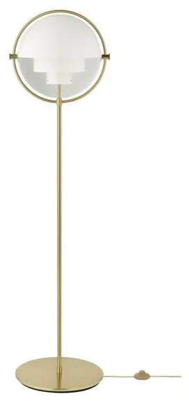 GUBI Multi-Lite Floor Lamp Brass & White