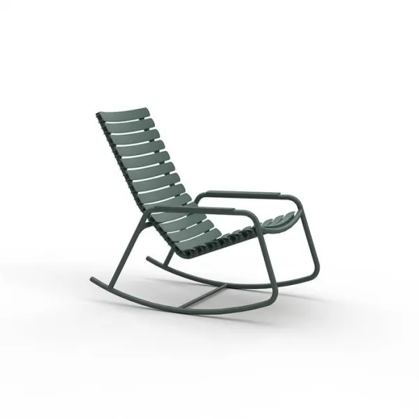 HOUE ReCLIPS rocking chair made from recycled plastic - Olive Green