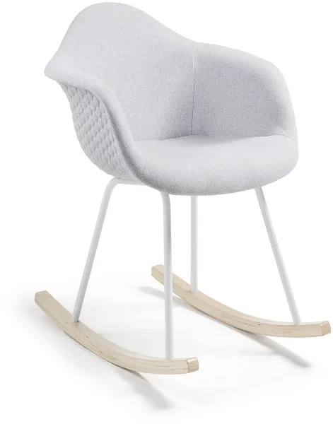 Kevya, Rocking chair, grey/natural, fabric