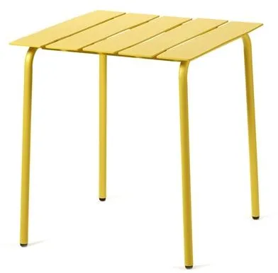 Valerie Objects Aligned Outdoor Dining Table 70x70 Yellow