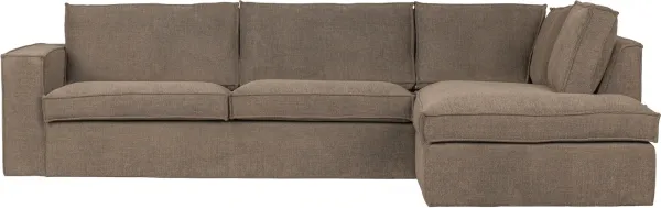 Freddie, Corner sofa right-facing, light brown, H90x197x283 cm