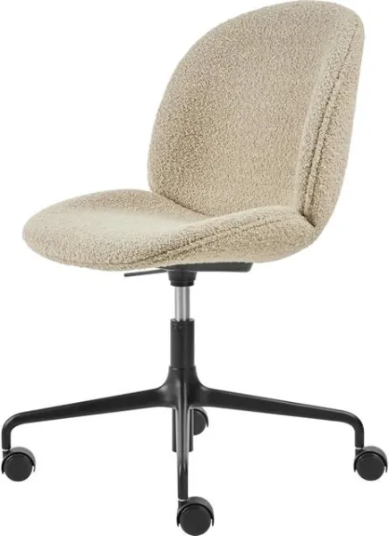 GUBI Beetle Office Chair Upholstered Matte Black/Karakorum 003