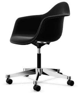 Vitra Eames Plastic PACC Office Chair with Swivel Fully Upholstered Black/Hoopsak F60