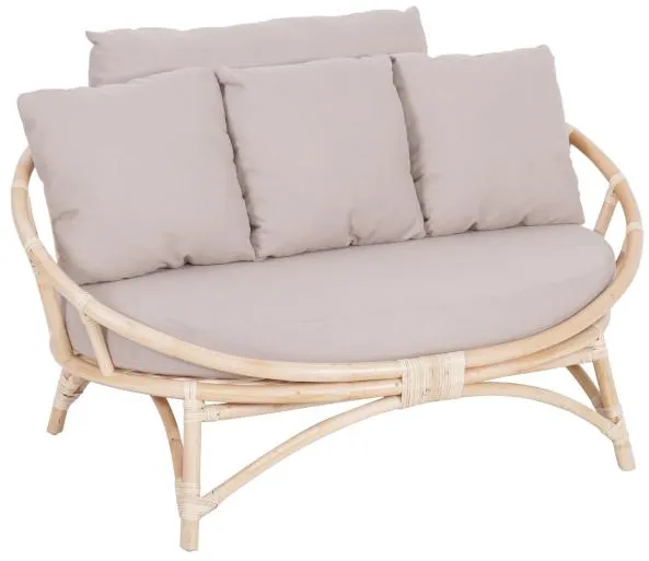 Muscat 2 Pers. Lounge Set Grey 127x102x70cm