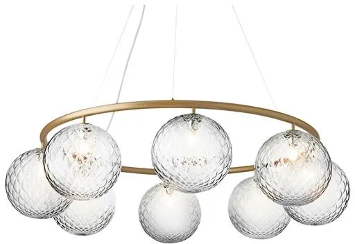 Nuura Miira 8 Circular Chandelier Brass/Optic