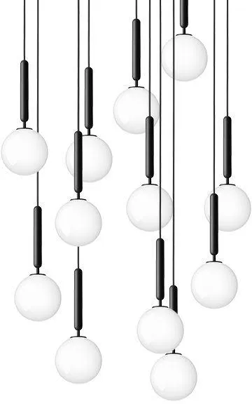 Nuura Miira 13 Chandelier Opal White Small