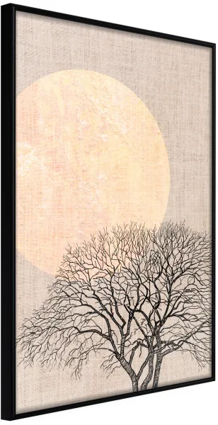 ARTGEIST Poster with frame - Tree in the Morning Black 30x45