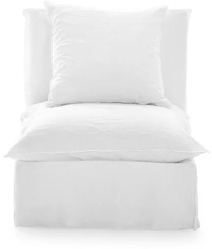 Gervasoni Ghost 06 Modular Sofa Without Armrest Lino Bianco