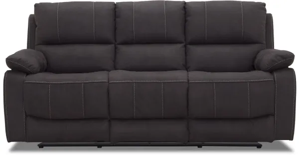 HAGA Texas 3 seater recliner sofa - grey fabric