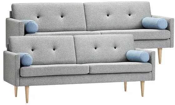 Stouby Jive sofa set 2+3 pers. with MainLine Flax fabric