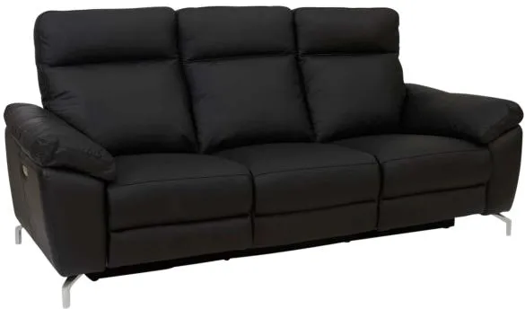 Furnhouse Selesta 3 pers. leather black 222x96x101cm