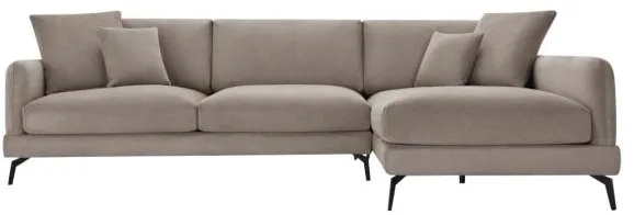 Furnhouse Maggie right-facing fabric light brown 293x165x98cm