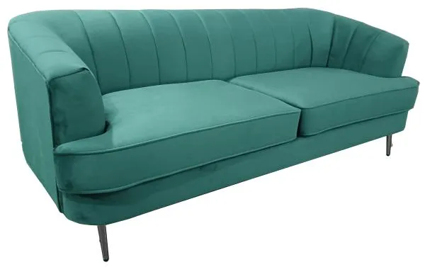 Homeville Andria 3 seater velour green 200x89x79cm