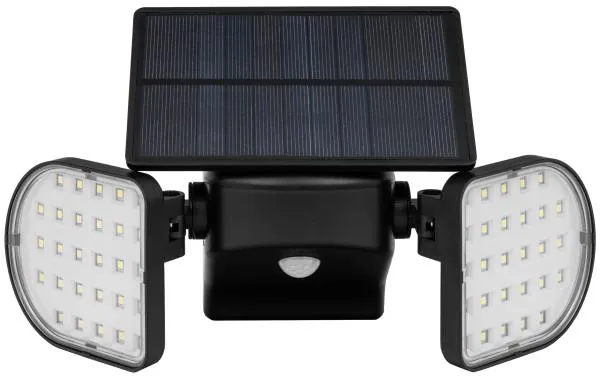 Double solar lamp with 1.5W spotlights
