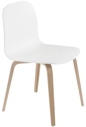 Muuto Visu Dining Chair with Wooden Base White/Oak