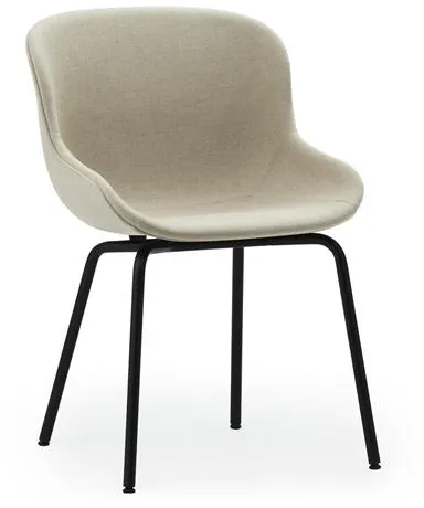 Normann Copenhagen Hyg Dining Chair Upholstered Black Steel/Main Line Flax MLF20