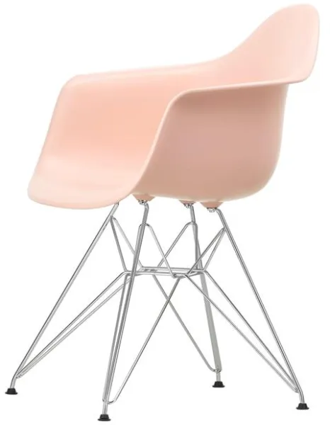 Vitra Eames Plastic DAR Dining Chair RE Pale Rose/Chrome